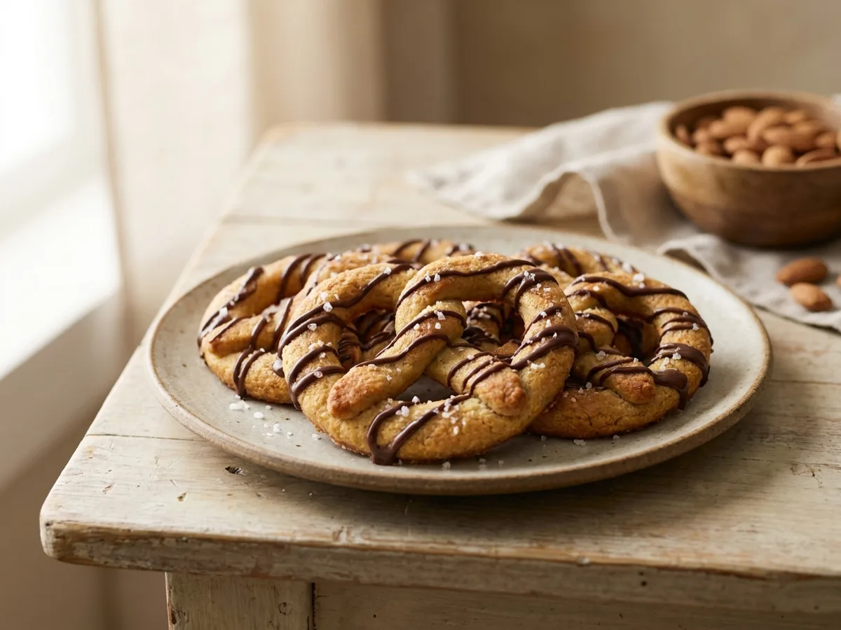Bretzels au chocolat salé