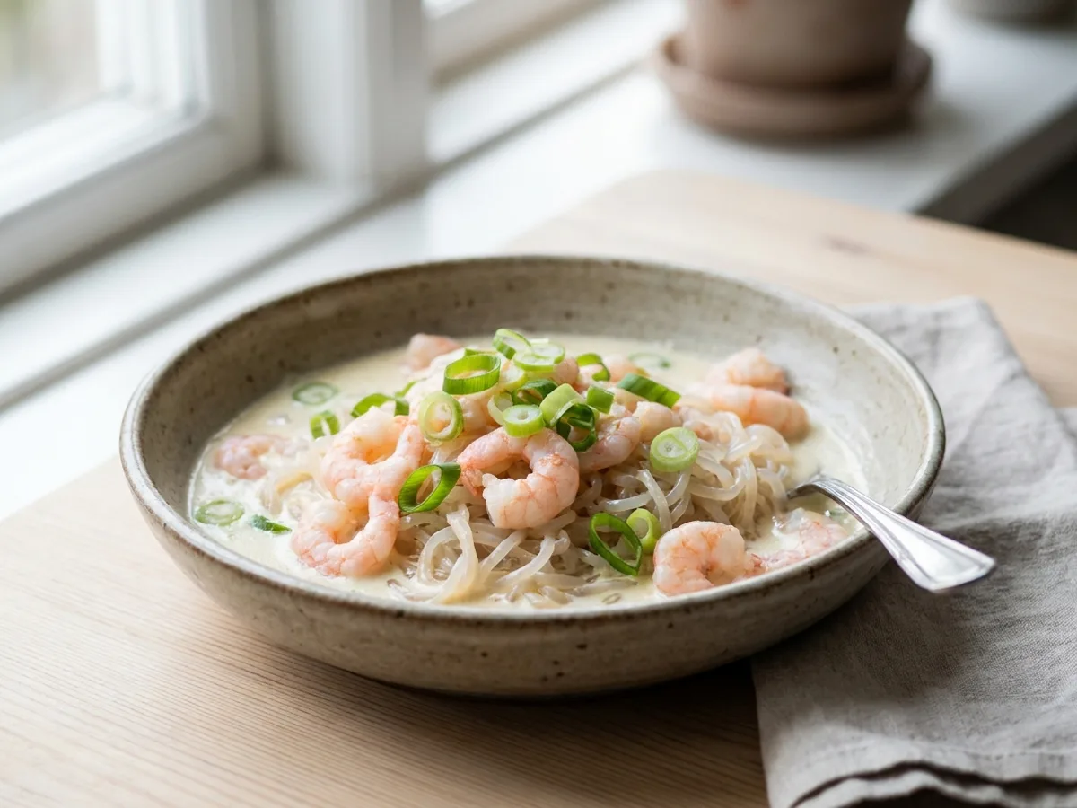 Nouilles aux crevettes