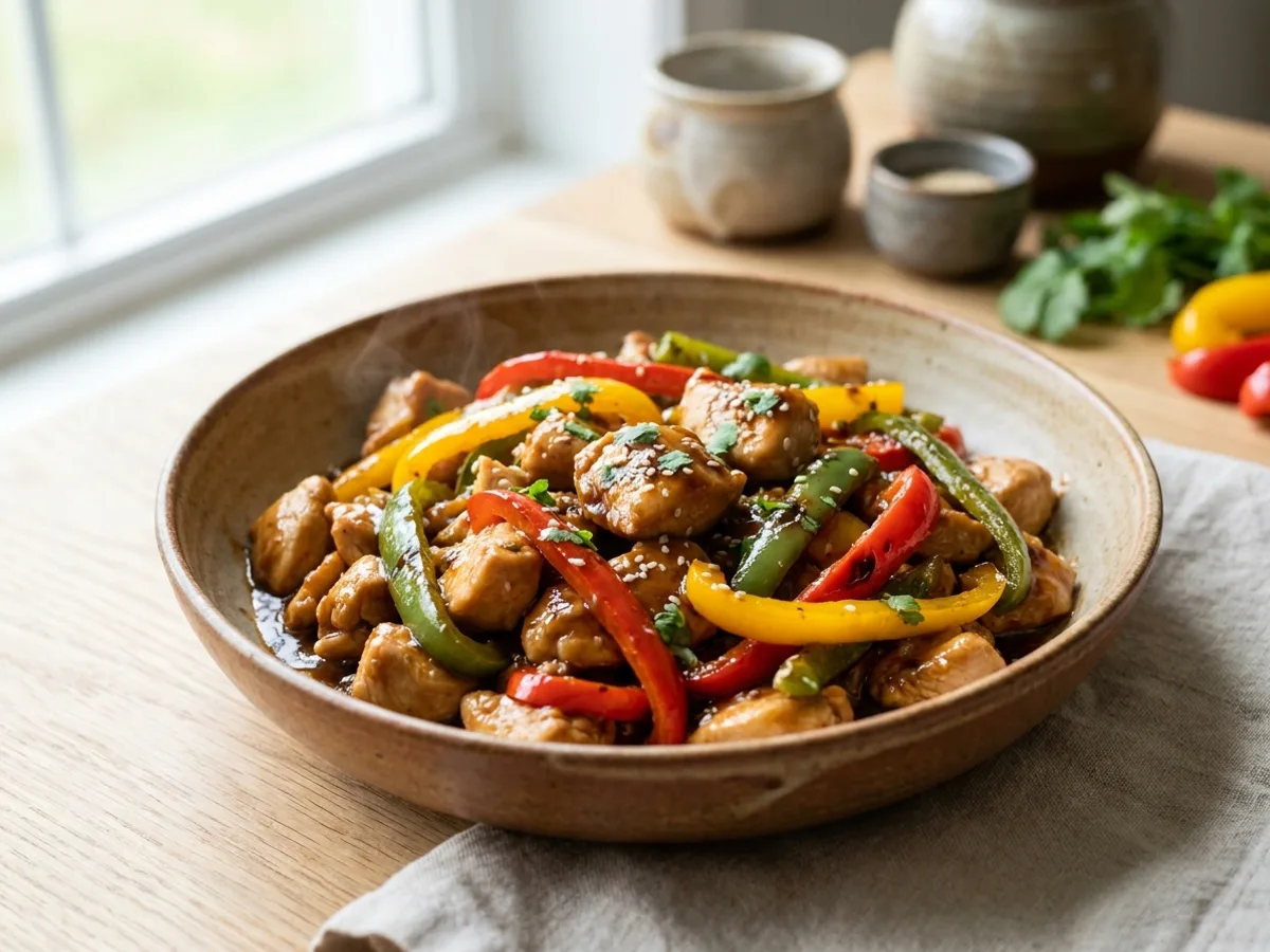 Poulet épicé aux poivrons keto