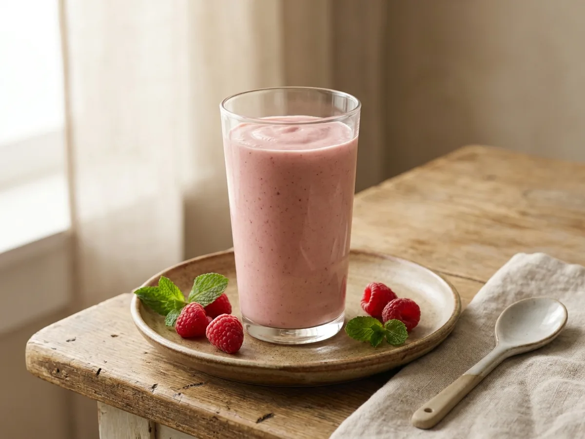 Smoothie framboise et avocat keto