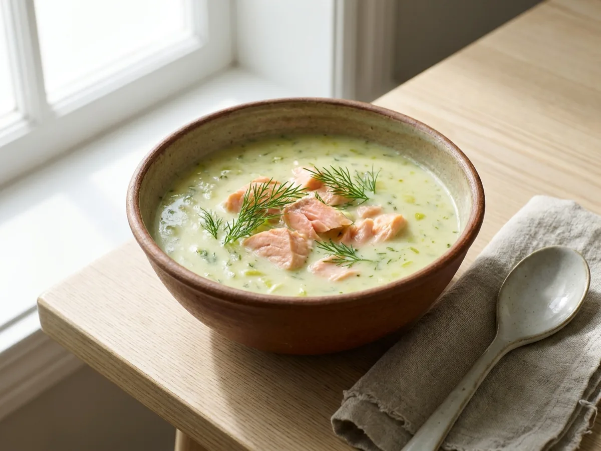 Soupe saumon keto